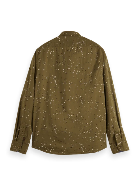 Scotch & Soda Mens Slim Fit Printer Poplin Shirt 3 Scotch & Soda Mens Slim Fit Printer Poplin Shirt - Image 3