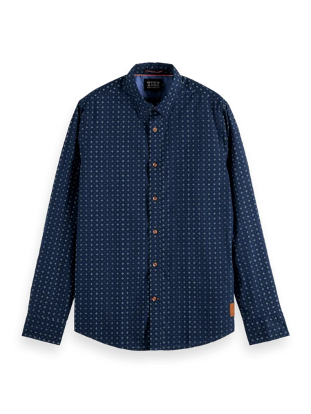 Scotch & Soda Mens Slim Fit Printer Poplin Shirt 4 Scotch & Soda Mens Slim Fit Printer Poplin Shirt - Image 4