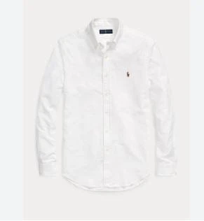 Ralph Lauren Mens Custom Fit Oxford Shirt - White 1 Ralph Lauren Mens Custom Fit Oxford Shirt - White